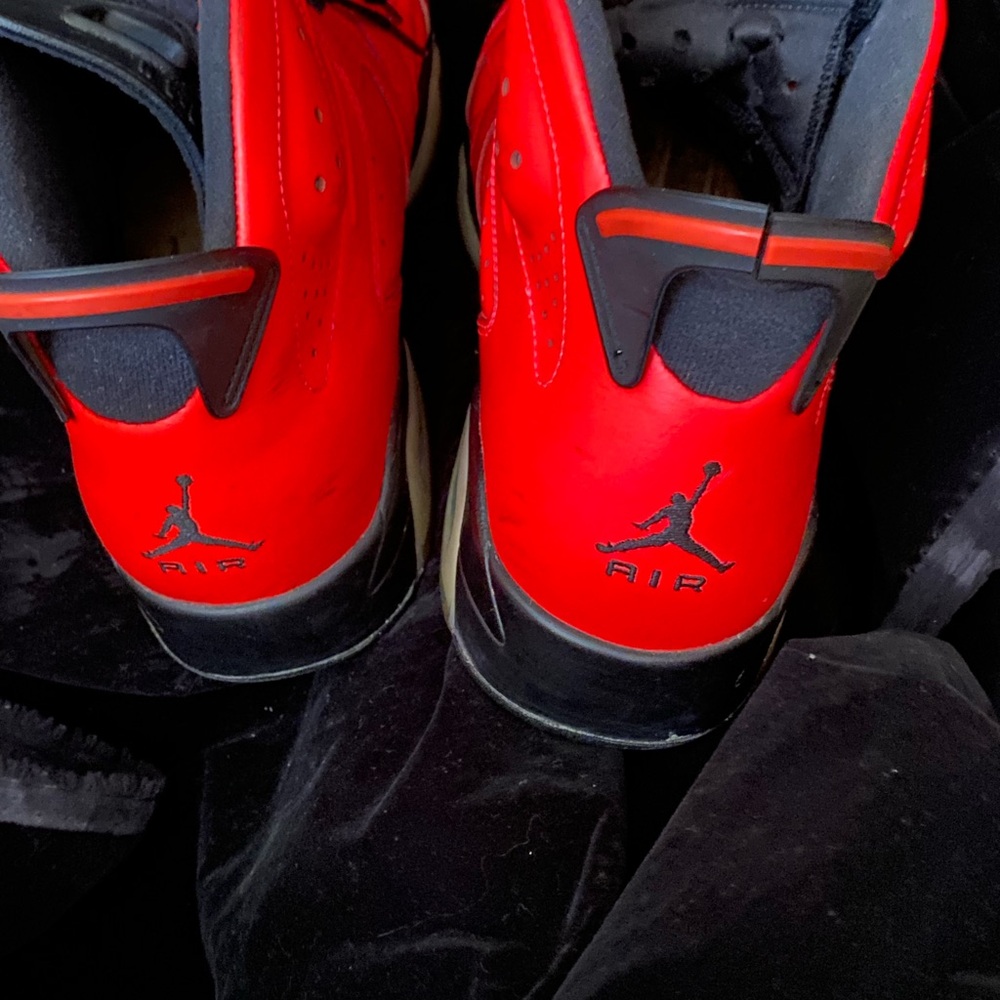 Jordan Red and Black High-Top Sneakers